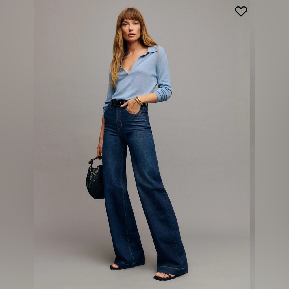 Reformation Bex Super Stretch High Rise Wide Leg Jeans